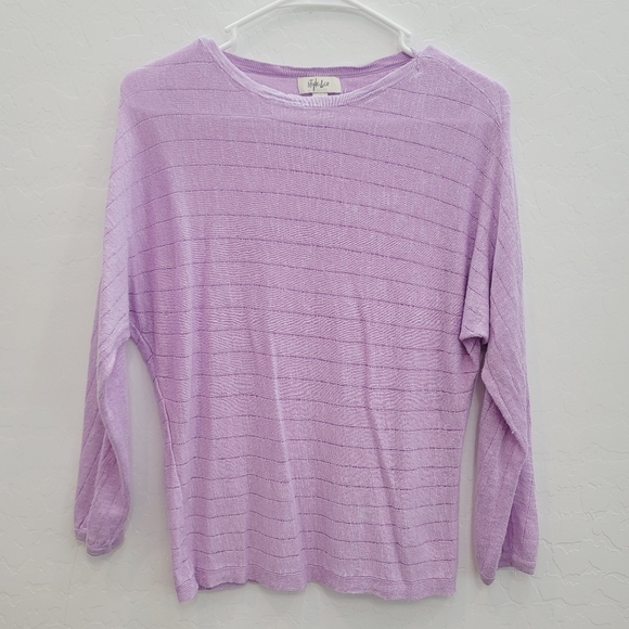 💕 Style & Co. Lilac Pullover Blouse Top Women's Size Small Petite - Picture 2 of 8